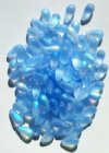 100 5x10mm Transparent Matte Light Sapphire AB Drop Beads